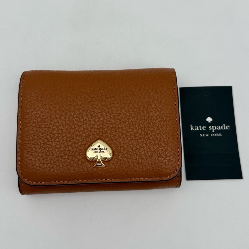 Kate Spade Kayla Small L-Zip Wallet Warm Gingerbread